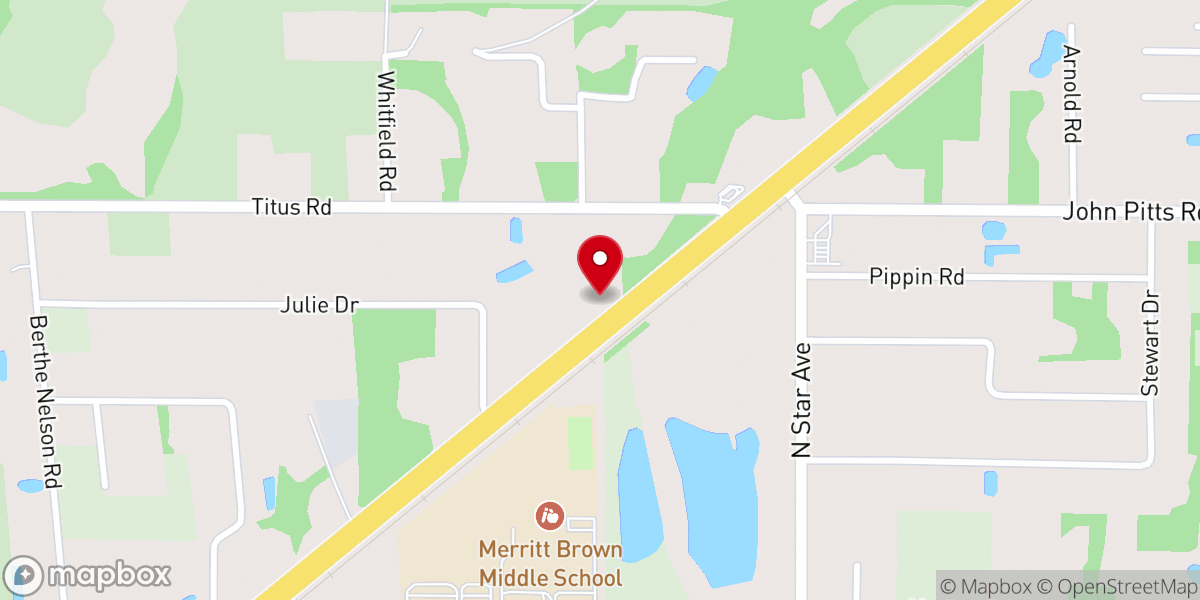Map showing location of New Family Assembly of God