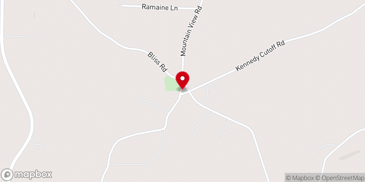 Map showing location of County Line Methodist Church