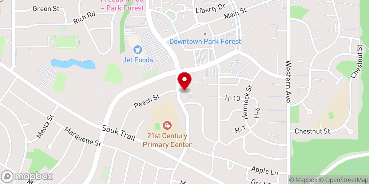 Map showing location of St Irenaeus Catholic Church