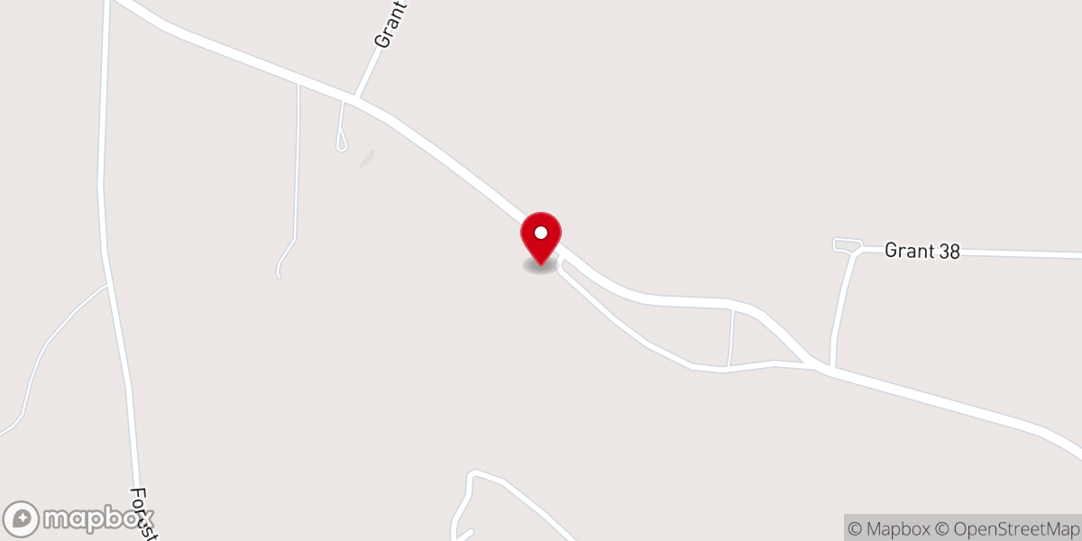 Map showing location of Philadelphia Baptist Church