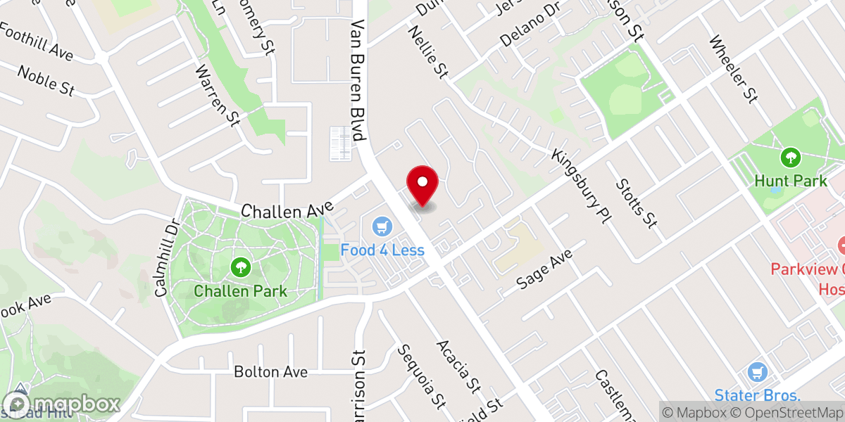 Map showing location of Grace Community Church