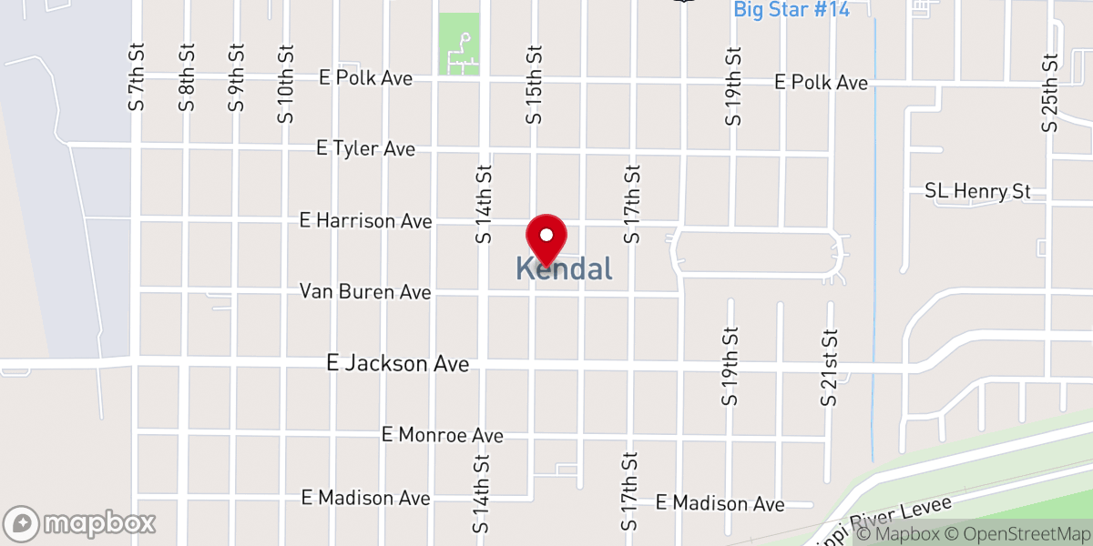 Map showing location of Beautiful Zion MB Church