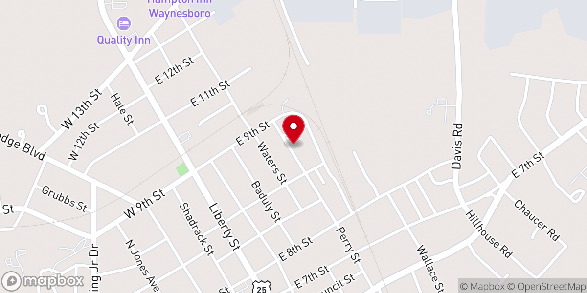 Map showing location of Metropolitan Baptist Church