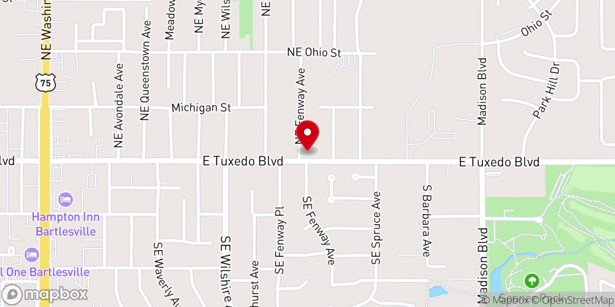 Map showing location of New Life Pentecostal Church