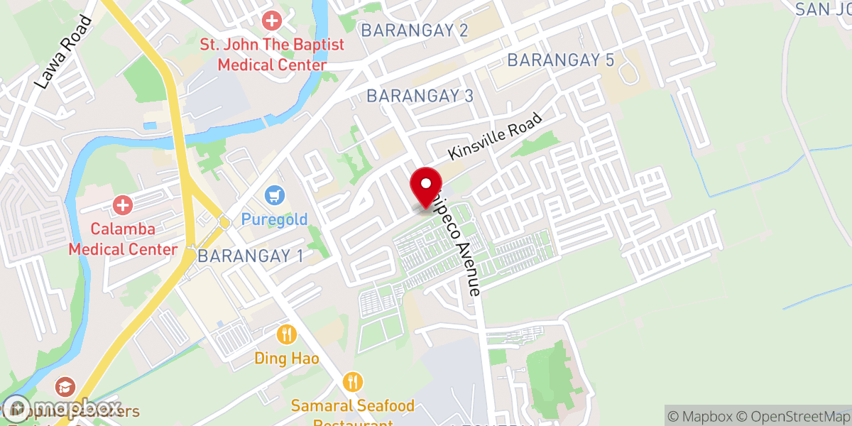 Map showing location of Calamba City Seventh-day Adventist Church