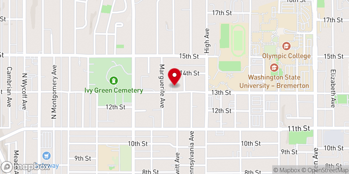 Map showing location of Mt. Zion Missionary Baptist Church
