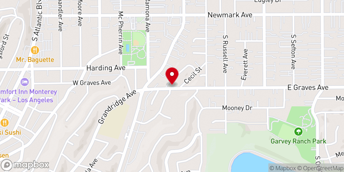 Map showing location of St Gabriel's Episcopal Church