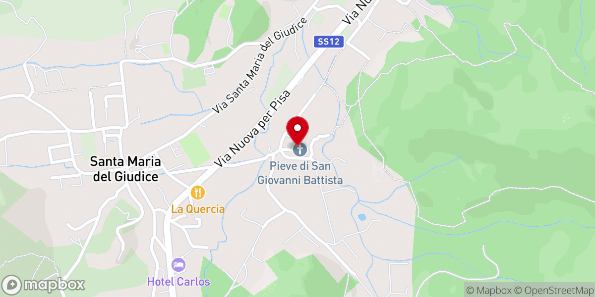 Map showing location of Pieve di San Giovanni Battista