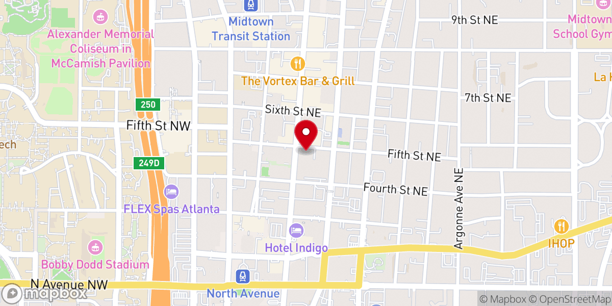 Map showing location of Saint Mark United Methodist Church