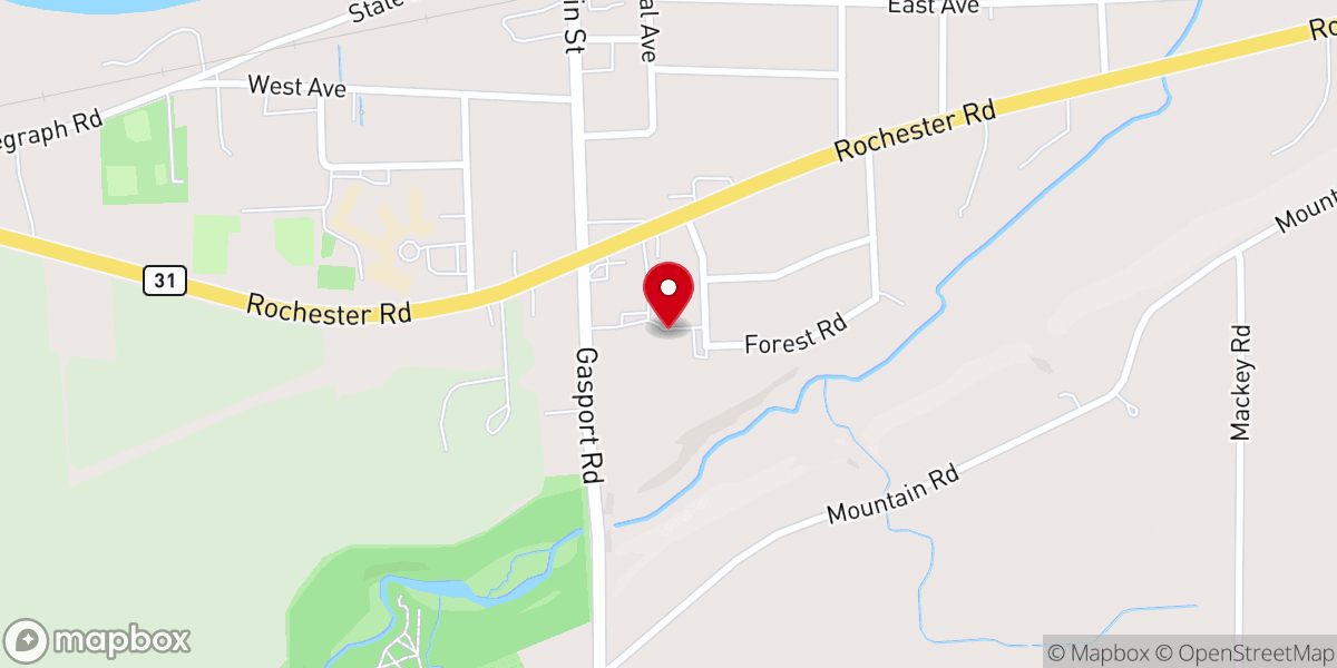 Map showing location of Absolut Care of Gasport