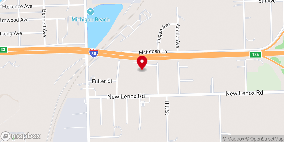 Map showing location of Primera Iglesia Evangelica Reformada De Joliet