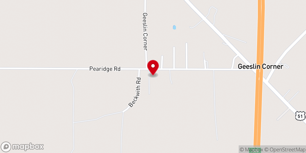 Map showing location of Friendship Baptist Church