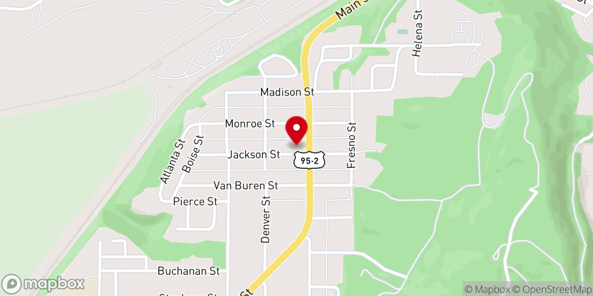 Map showing location of Crossroads Community Chapel