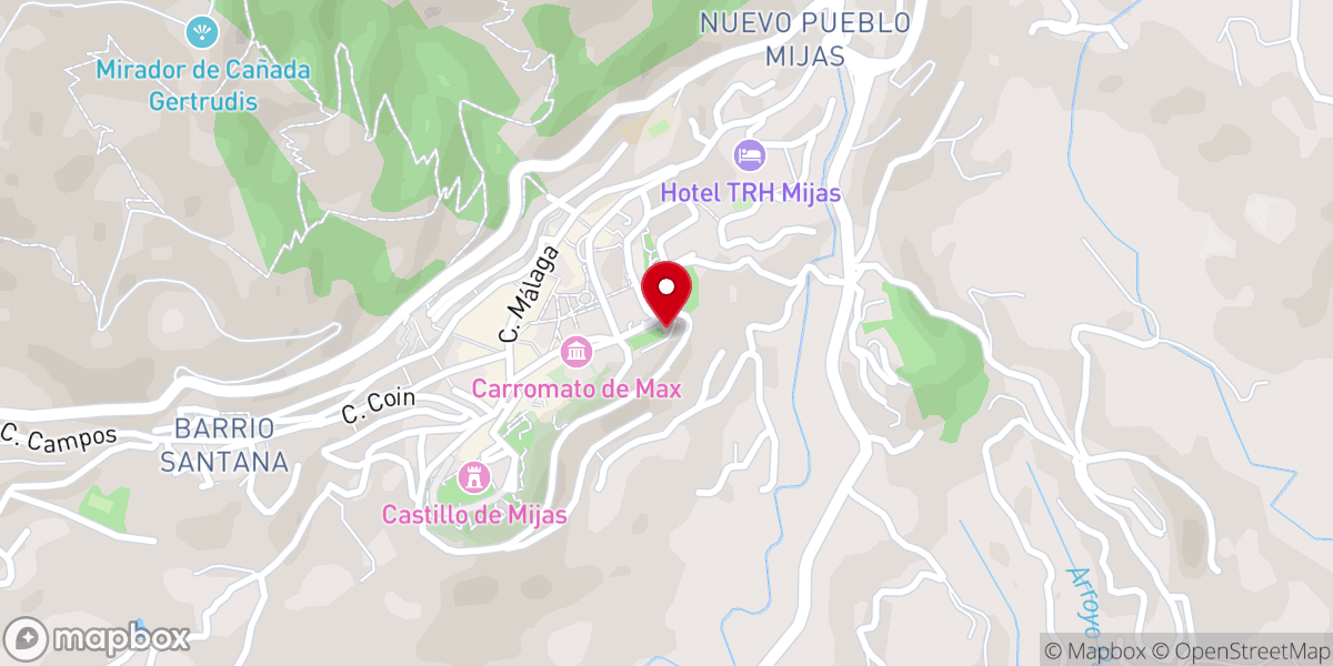 Map showing location of Santuario de la Virgen de la Peña