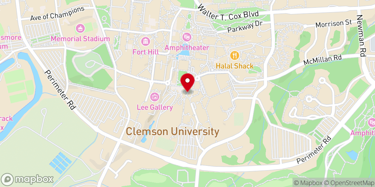 Map showing location of Samuel J Cadden Chapel
