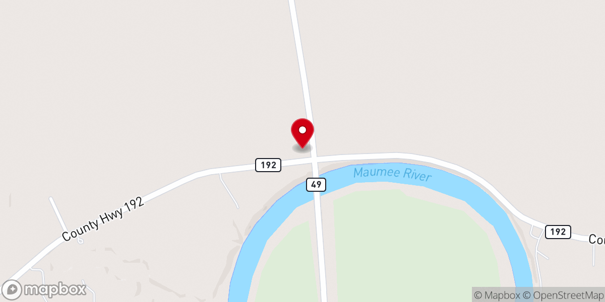 Map showing location of Riverside Christian Church