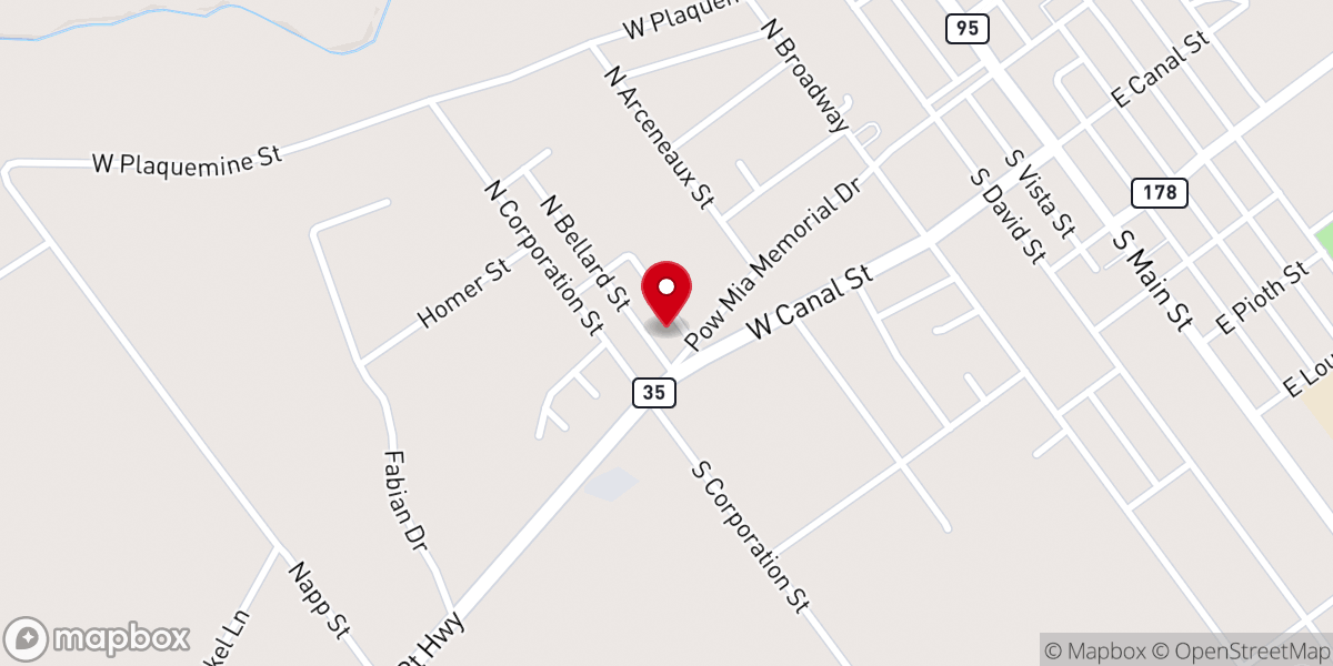 Map showing location of Anthony's Feed & Farm Supply