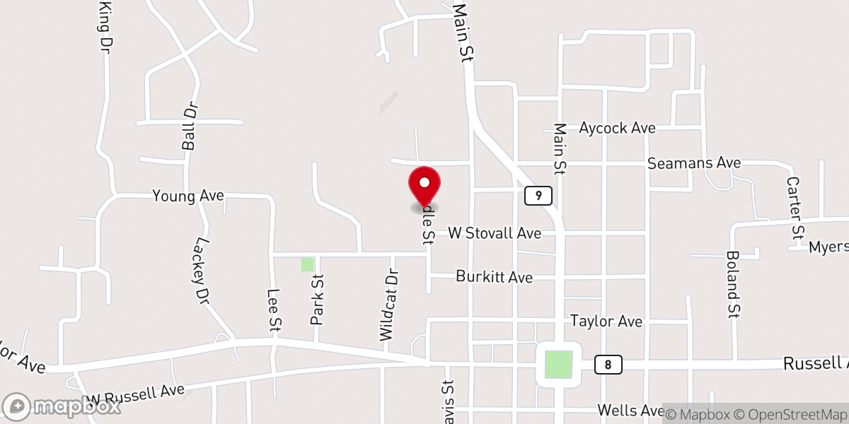 Map showing location of New Life Church