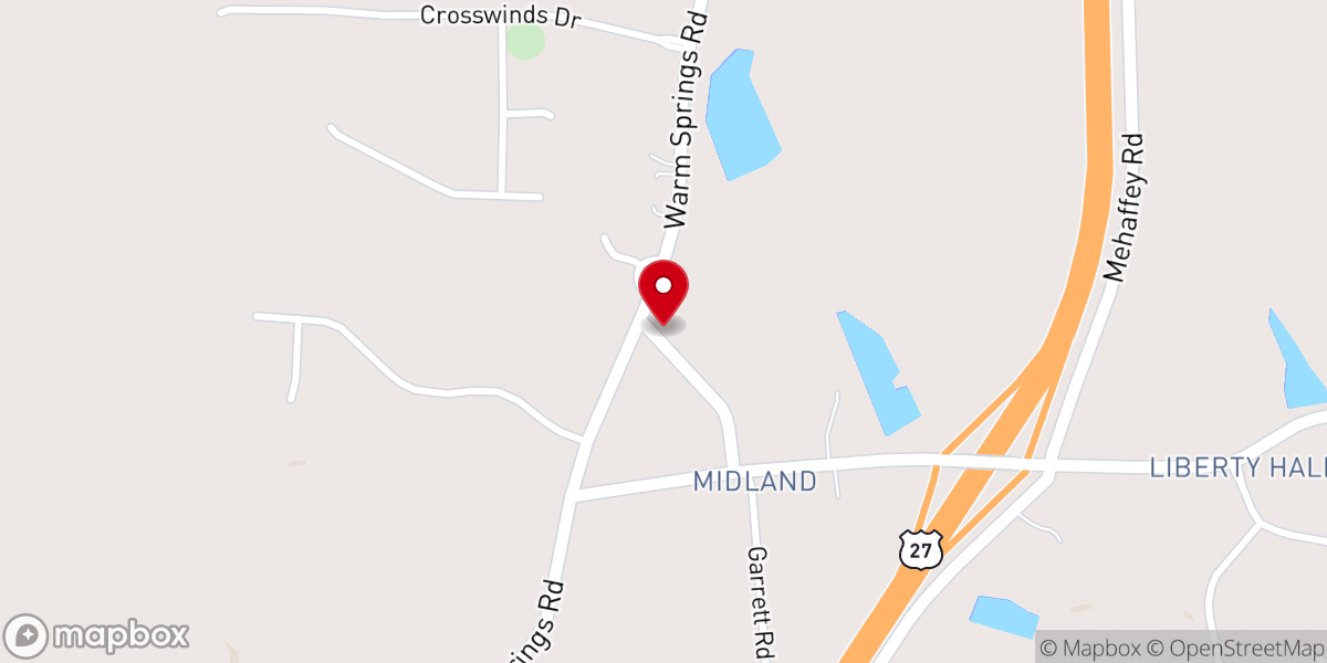 Map showing location of Midland Community Farmers Market
