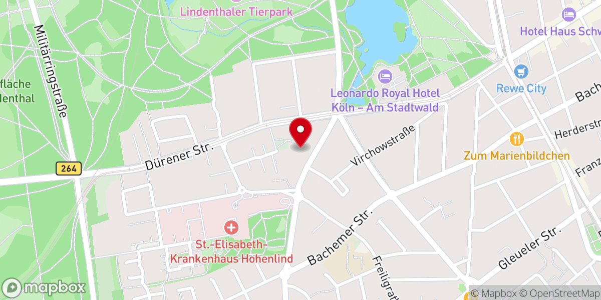 Map showing location of St. Thomas Morus