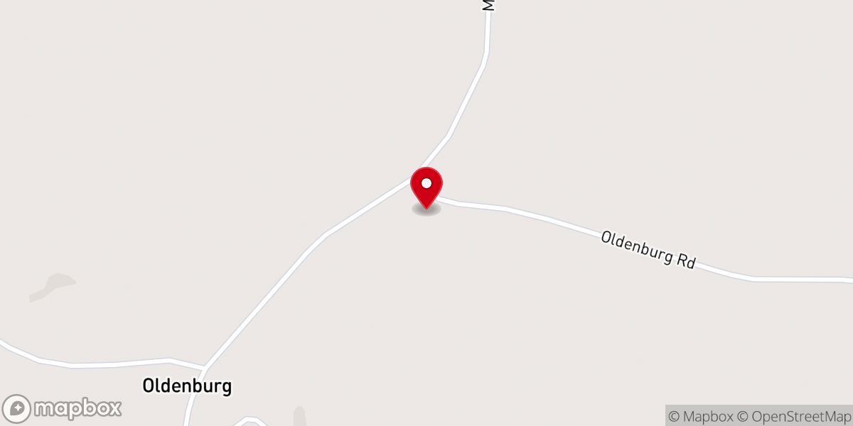 Map showing location of Oldenburg Church