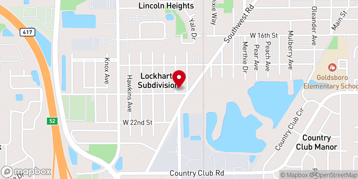 Map showing location of Mt Sinai MB Church