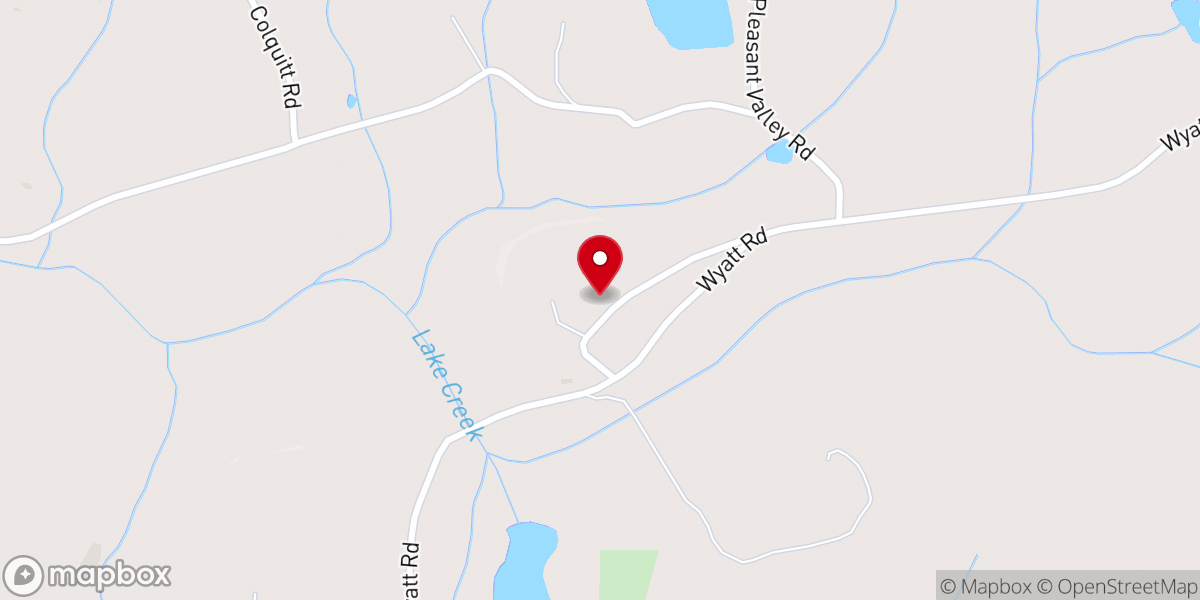 Map showing location of Collard Valley Church
