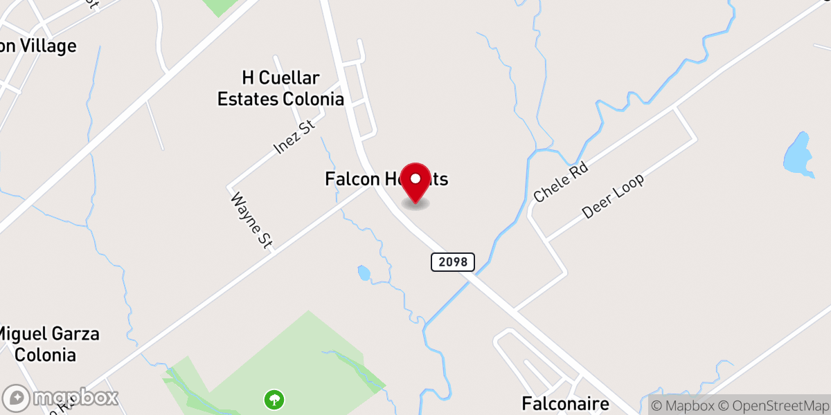 Map showing location of Falcon Heights Baptist Church