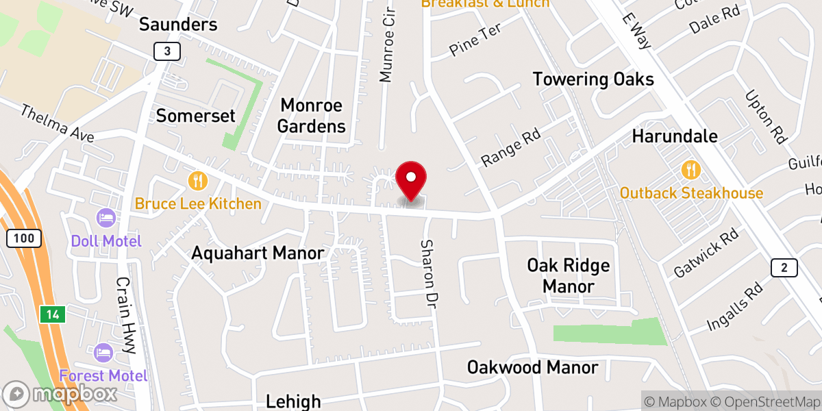 Map showing location of Sabbath Church