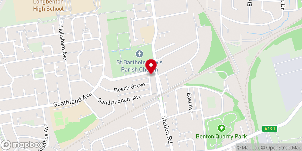 Map showing location of Newcastle District, Methodist Church District Office