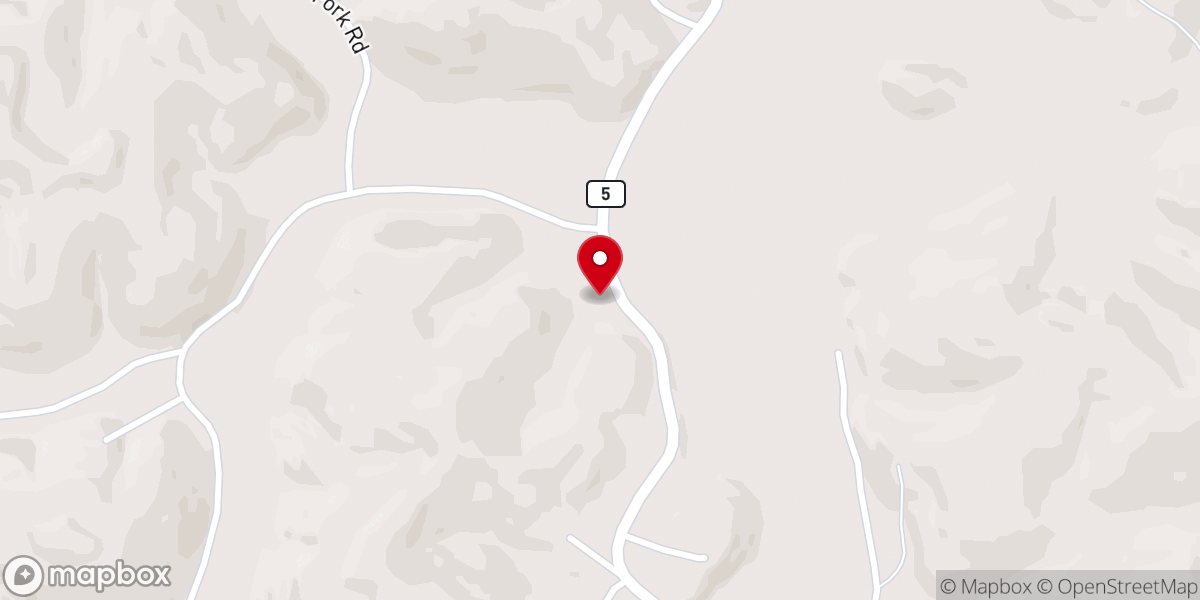 Map showing location of Straight Creek Church