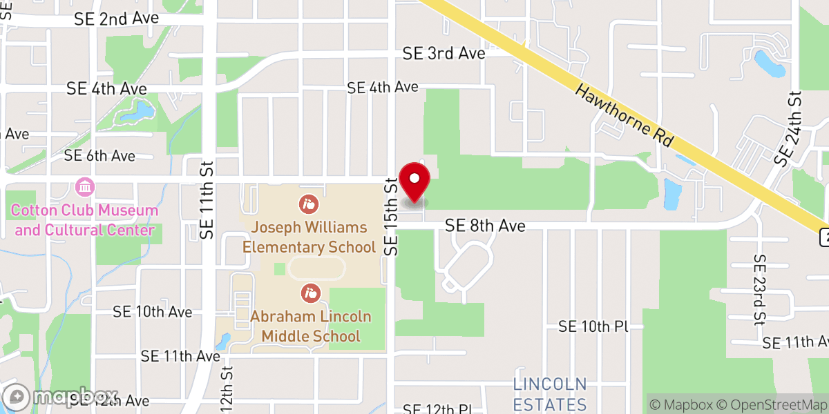 Map showing location of Church of the Kingdom of God Inc