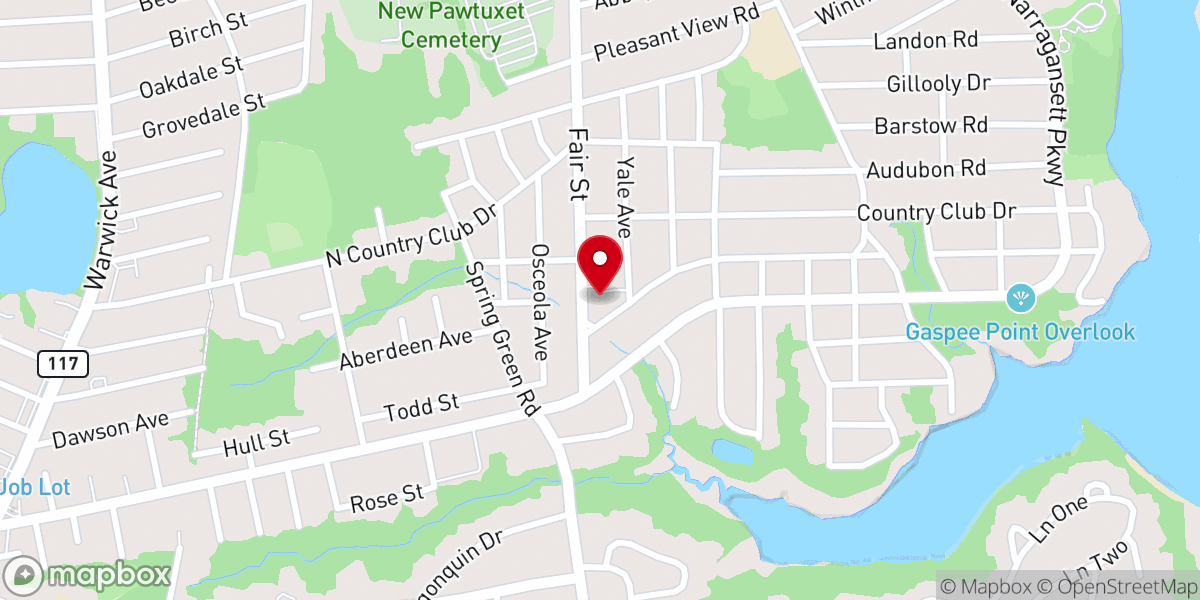 Map showing location of Asbury United Methodist Church