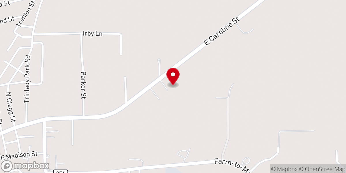 Map showing location of Trinity Church of God