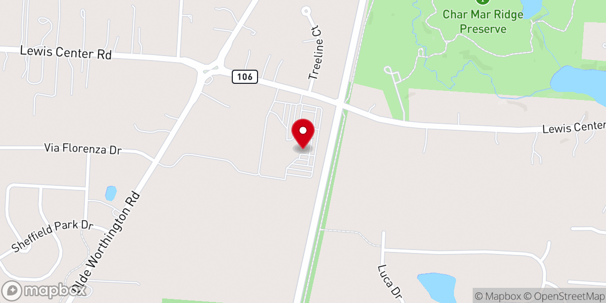 Map showing location of Genoa Baptist Church
