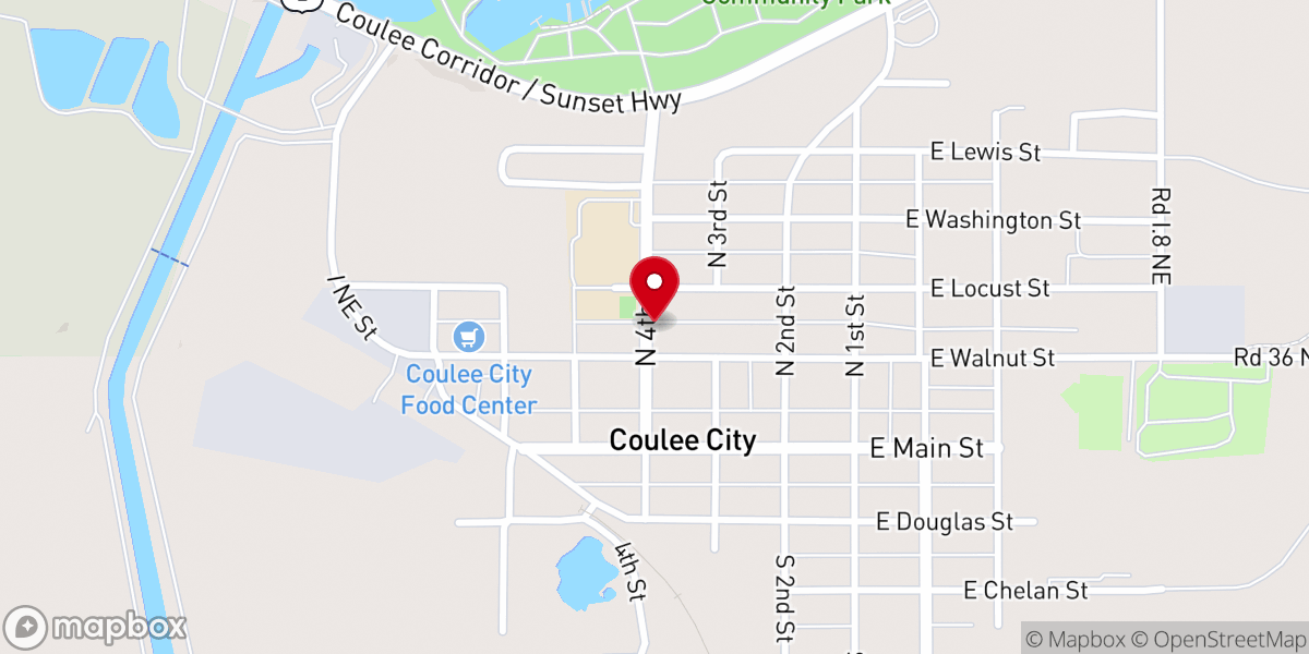Map showing location of First Presbyterian Church