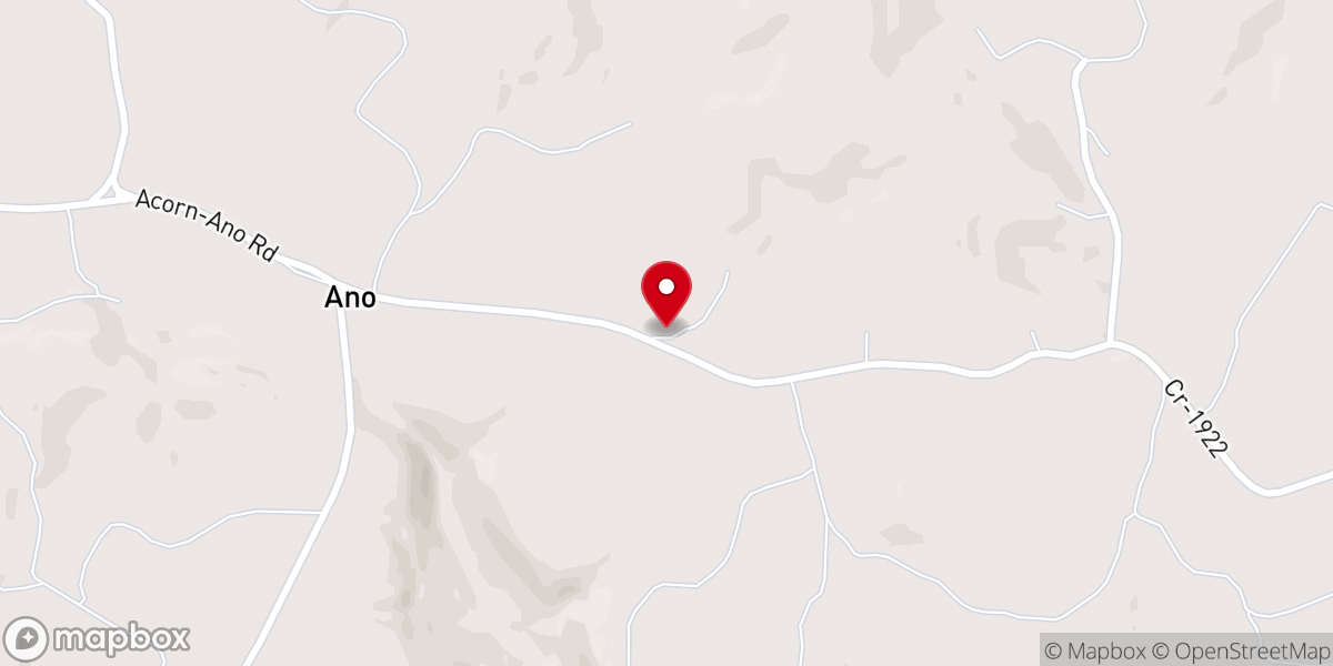 Map showing location of Clifty Grove Baptist Church
