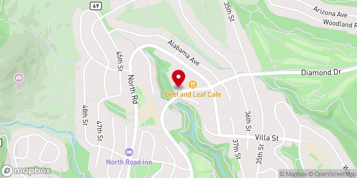 Map showing location of Vineyard Christian Fellowship