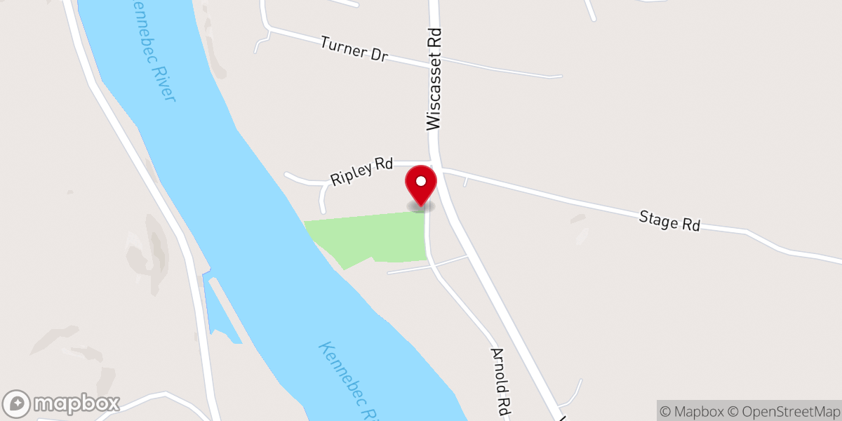 Map showing location of First Congregational Church
