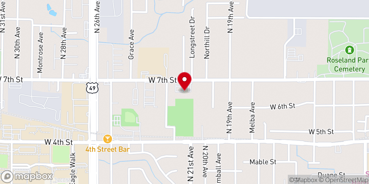 Map showing location of New Seasons Family Worship Center
