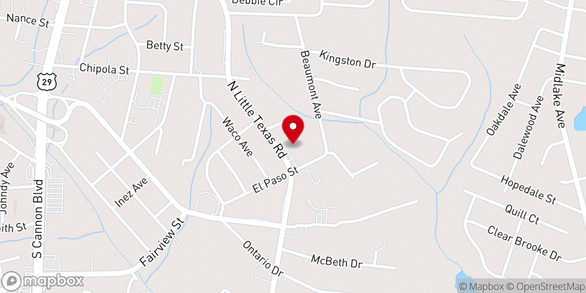 Map showing location of Mt Calvary Lutheran Church