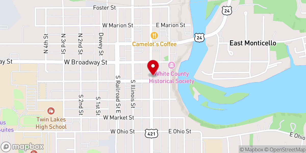 Map showing location of Herald Journal