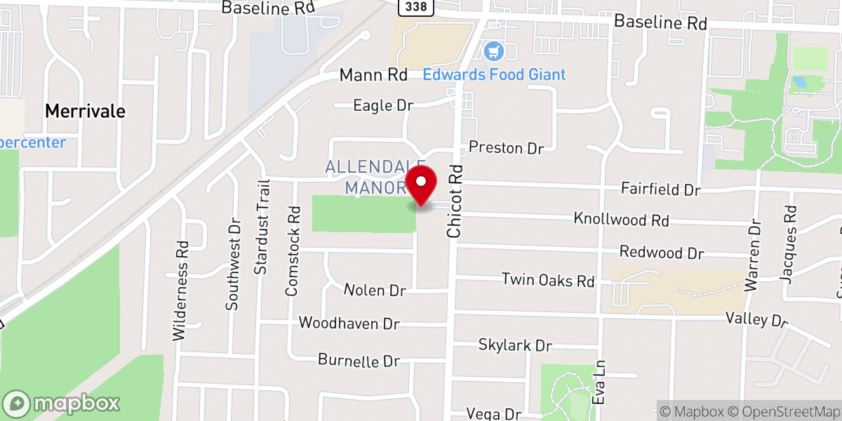 Map showing location of Lutheran Church of the Redeemer