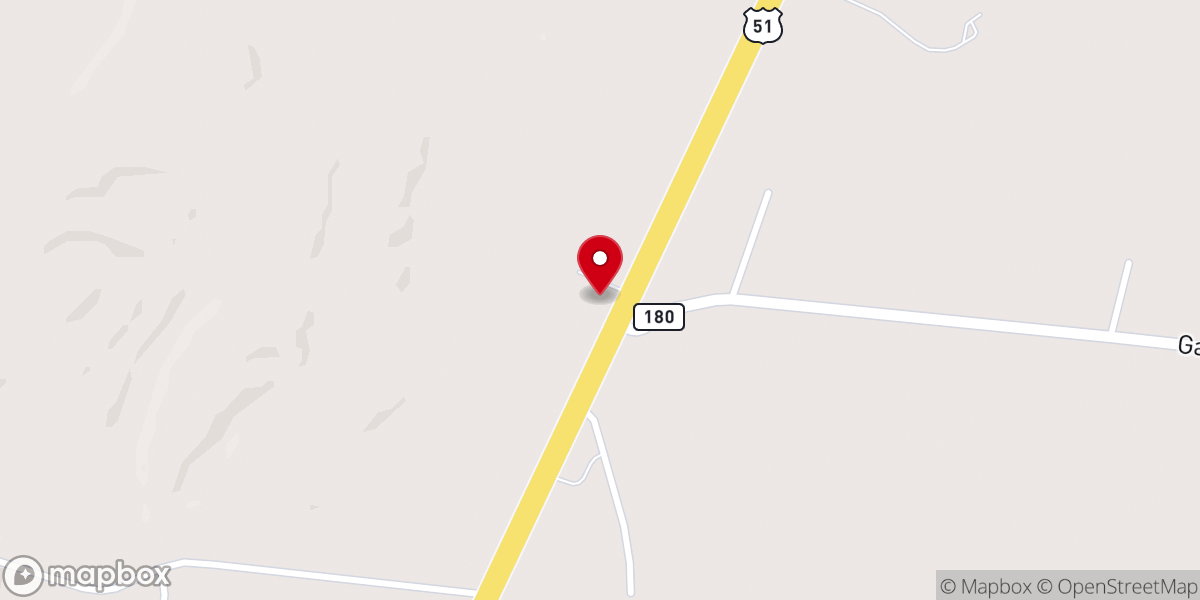 Map showing location of Halls Gods Missionary Church