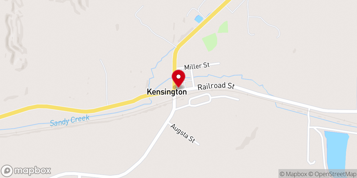 Map showing location of First Christian Church