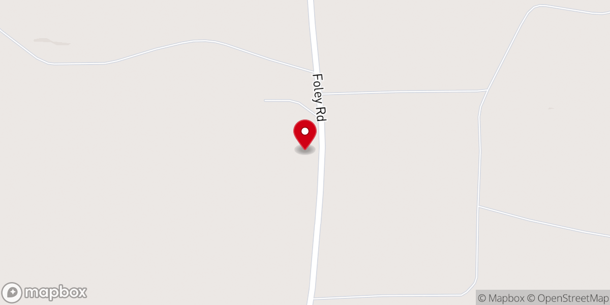 Map showing location of Buck Creek Baptist Church