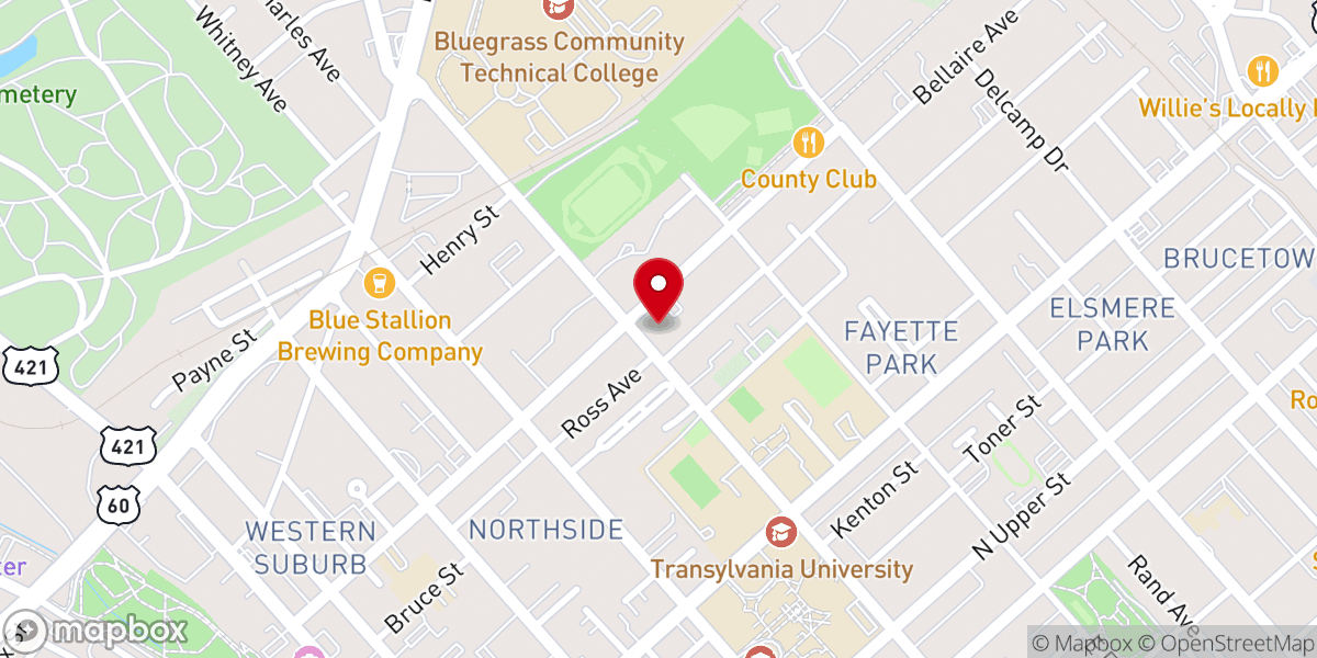 Map showing location of St Peter Claver Catholic Church