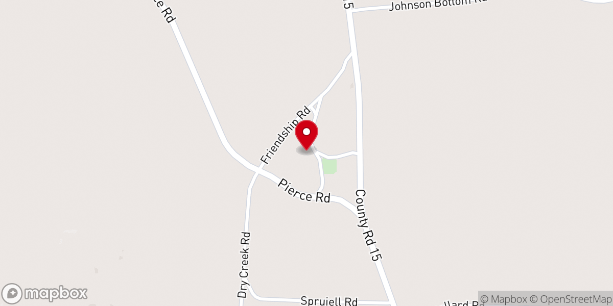Map showing location of Friendship North Baptist Church