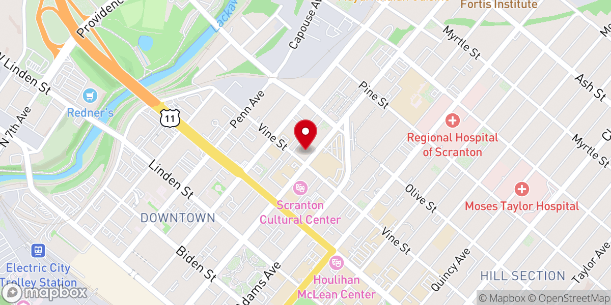 Map showing location of Annunciation Greek Orthodox Church