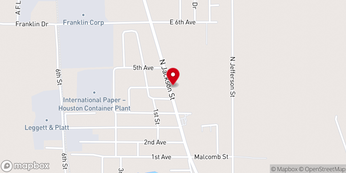 Map showing location of Fellowship Church of the Nazarene